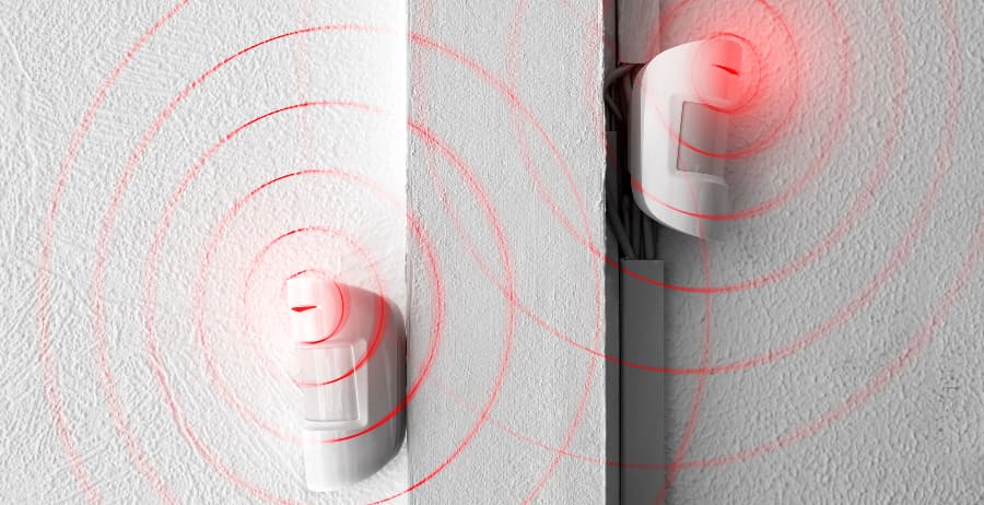 Motion sensors installed within a home
